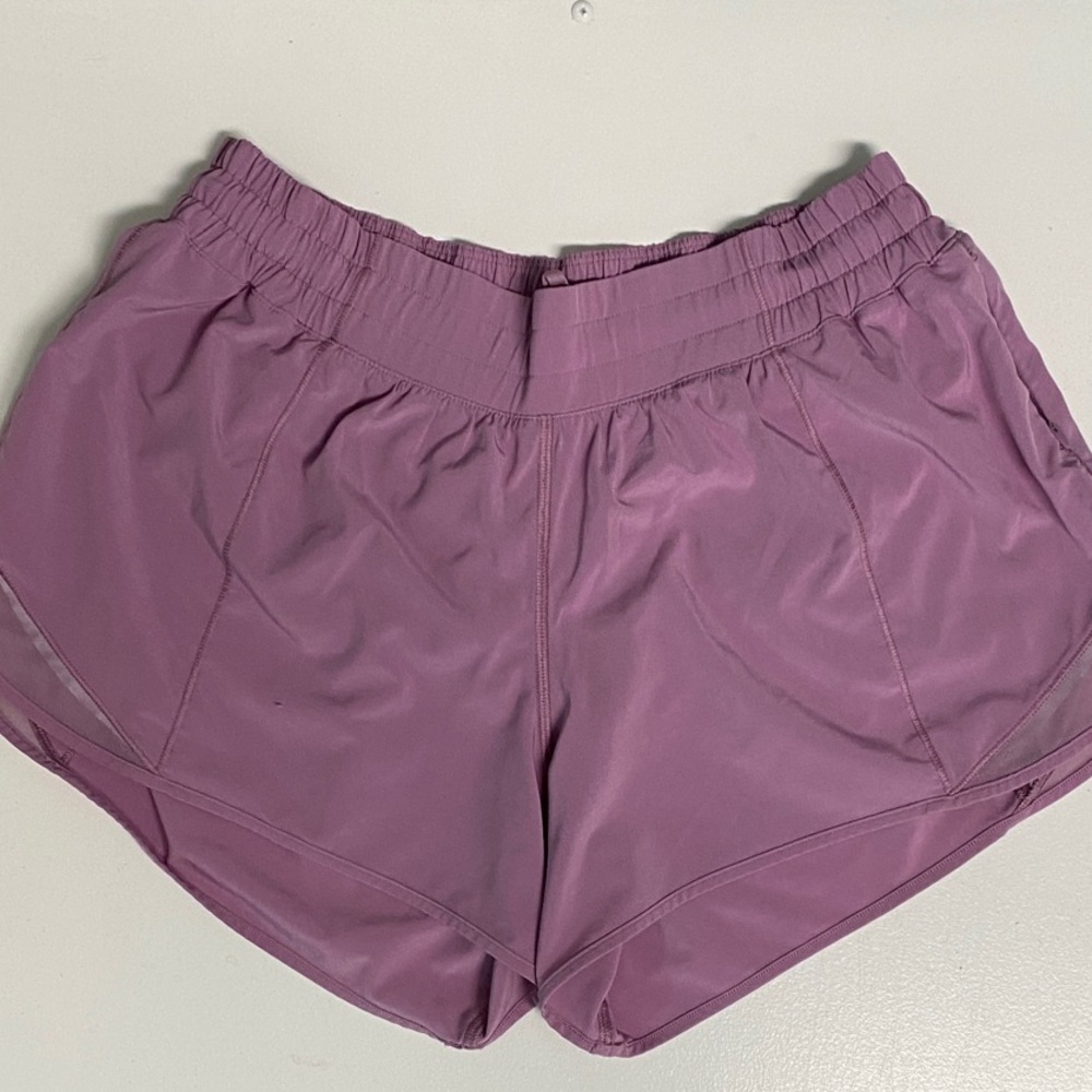 lululemon athletica light purple 4 inch Athletic Shorts size 10